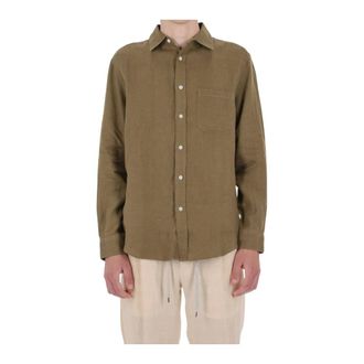 Portuguese Flannel Heren, Overhemden, Groen, Maat: M Linnen