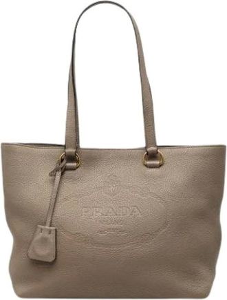 Prada Pre-owned Tote Bags, female, Brown, Size: ONE SIZE Pre-owned Vintage Tote