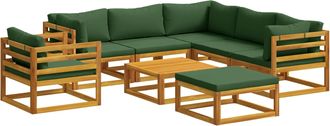 vidaXL Juego De Sof&aacute; 8 Uds. Natural Madera De Acacia S&oacute;lida Vidaxl
