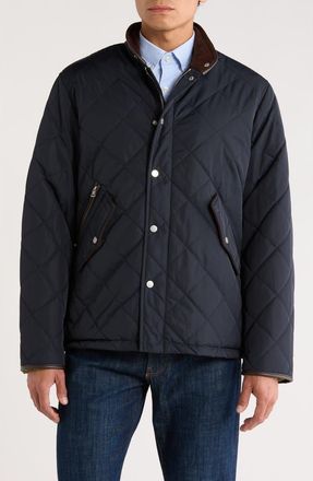 Robert Graham Water Repellent Quilted Jacket in Navy at Nordstrom Rack, Size Medium