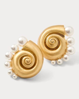 Lilly Pulitzer Womens Ship To Shore Stud Earrings In Gold Metallic