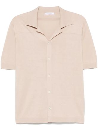 Cruciani ribbed shirt - Neutrals