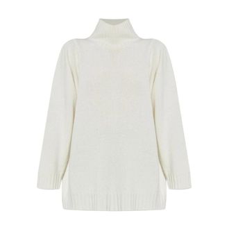 Max Mara Cashmere High-Neck Trui - Dames - Cashmere truien - Wit - XS - Kasjmier - Truien & Vesten