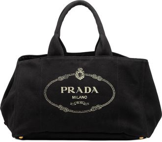 Prada Pre-owned Prada Large Canvas Canapa Logo Tote Ladies WIGWNANFX8JMOES9