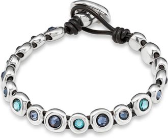 UNOde50 Leather bracelet with sterling silver-plated beads at Nordstrom, Size Medium