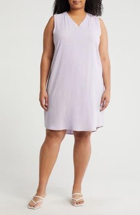 Renee C V-Neck Sleeveless Shift Dress in Lavender at Nordstrom Rack, Size 2X