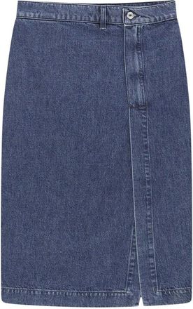 Msgm Msgm, Rokken, Dames, Blauw, S, Denim, Midi Rok