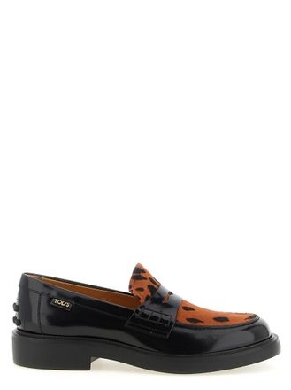Tod's Leopard Print Slip On Loafers