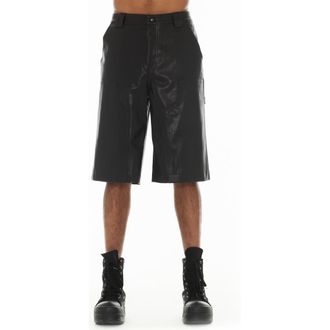 Cult of Individuality Y2K Baggy Faux Leather Shorts in Black at Nordstrom, Size 34
