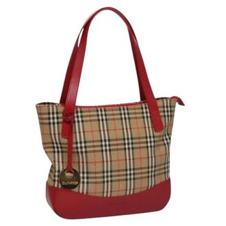 Burberry Pre-owned Handbags, female, Multicolor, Size: ONE SIZE Pre-owned Canvas Hand Bag