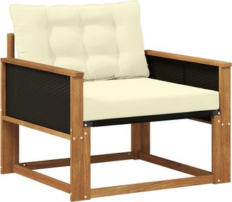 vidaXL Madera Maciza De Acacia Y Textileno Vidaxl