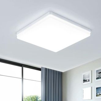 OEM L&aacute;mpara De Techo Led Cuadrada De 48 W, 4800 Lm, 6500 K, Iluminaci&oacute;n Interior Moderna, Para Ba&ntilde;o, Sala De Estar, Cocina Y Dormitorio, 40 Cm
