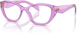 Prada 21zv Vista Translucent Lavender Cat-Eye Eyeglasses