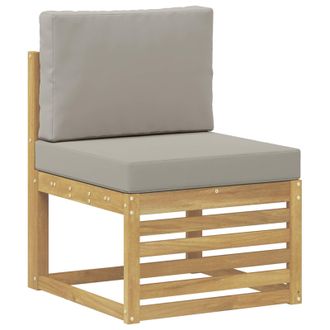 vidaXL Sof&aacute; Intermedio De Exterior Madera De Acacia S&oacute;lida Blanco Vidaxl
