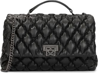 Kazar Stijlvolle zachte kettinghandtas - Dames - Handtassen - Zwart - ONE Size - Leer - Tassen