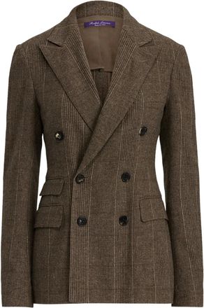Ralph Lauren Collection double-breasted pinstripe-pattern blazer - Brown