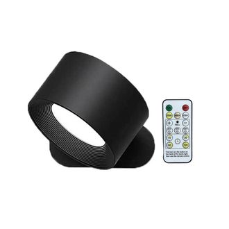 OEM Aplique Led De Pared Con Mando A Distancia Y Control T&aacute;ctil, 3 Temperaturas De Color Y Regulador Magn&eacute;tico De 360&deg;, Color Negro