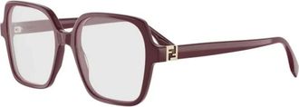 Fendi Forever Square Frame - unisex - Brillen - Rood - 54 MM - Accessoires