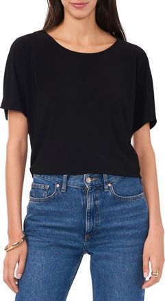 Vince Camuto High-Low Relaxed Fit T-Shirt in Rich Black at Nordstrom, Size Medium