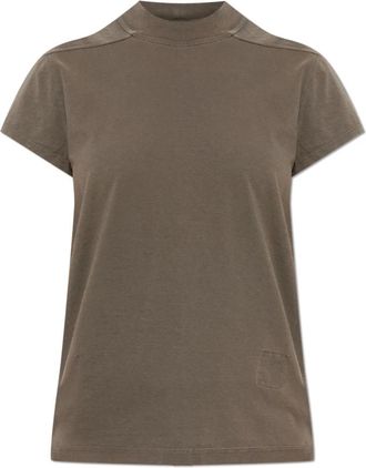Rick Owens T-shirt met ronde hals - Dames - T-shirts - Bruin - M - Katoen - Tops