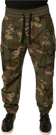 Dolce & Gabbana Camouflage Cargo Jogger Broek - Heren - Sweatpants - Veelkleurig - L - Katoen - Broeken