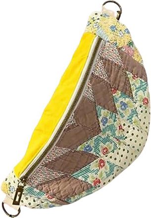 Generic Vintage-Inspired Patchwork Quilted Sling Bag,Quilted Crossbody Lightweight Sling Bag for Daily Travel Work ( C)