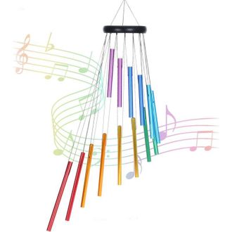 OEM Campana De Viento Para Exteriores, Campana De Viento De Tubo De Aluminio De 14 Colores, Adorno De Molino De Viento Para &Aacute;rboles, Para Jardines Interio