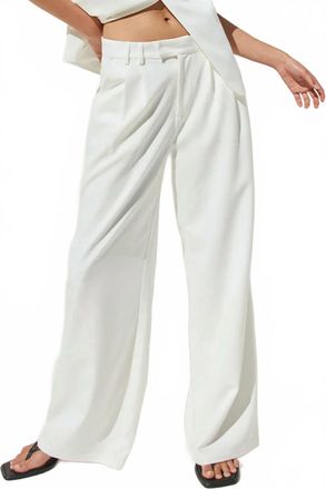 Runaway The Label Electra Wide Leg Pants In Cream
