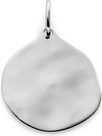 Monica Vinader Siren Muse Hammered Disc Pendant Necklace in Sterling Silver at Nordstrom
