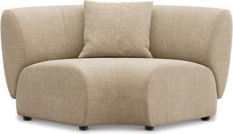 Castlery Auburn Curve Corner Sofa Customized, (Washed Chenille) Sand, Machine Washable, Modular for Sofas, Castlery Brand