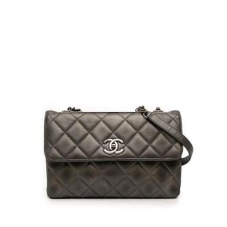Chanel Pre-owned Trendy CC Satchel - Dames - Pre-owned - Grijs - Maat: ONE Size Leer