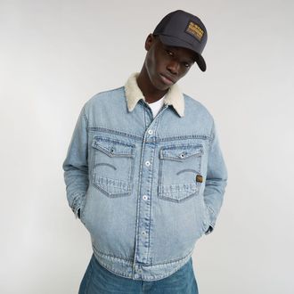 G-Star Mens G-Star RAW Dakota Sherpa Jacket - Blue - Size X-Large