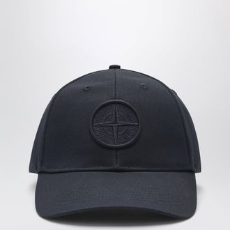 Stone Island Cappello da baseball blu navy con logo