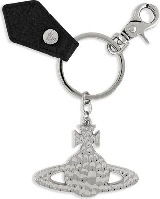 Vivienne Westwood Portachiavi con placca Orb - Nero
