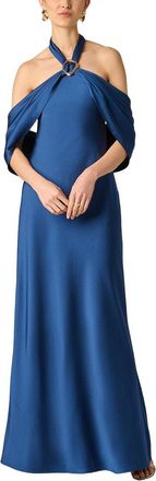 Aidan Mattox Crepe Back Satin Long Dress