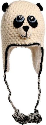 Nirvanna Designs Crochet Panda Hat in White Combo at Nordstrom, Size Medium