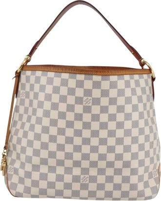 Louis Vuitton Delightful Nm Handbag Damier White Canvas Bag (Pre-Owned)