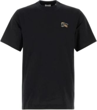 Burberry Katoenen T-shirt - Heren - T-shirts - Zwart - M - Katoen - Tops