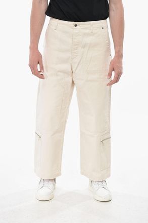 Dior Pantaloni Cargo in Cotone con Bottone Logato Dior