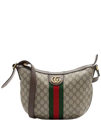 Gucci Beige Gg Supreme Canvas Ophidia Medium Shoulder Bag (Authentic Pre- Loved)