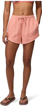 Prana Hideaways E-waist Shorts Womens Shorts Soft Guava : XL R, Cotton