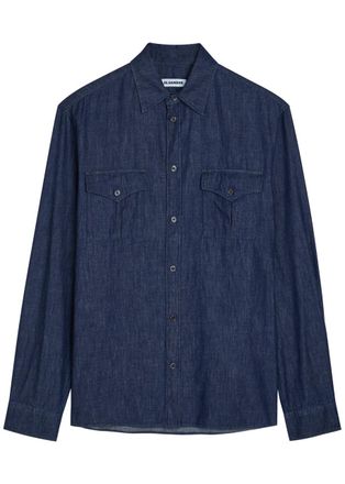 Jil Sander Chest Pocket Denim Shirt - Navy - 39 (C15.5 / M)