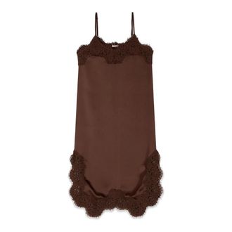 Oltre Kleedjes, Dames, Bruin, 2Xl, Satijn, Short Kleedjes