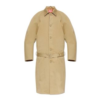 Diesel J-Roun Coat - Heren - Mantel - Beige - M - Katoen - Jassen