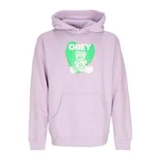 Obey Basis Hooded Fleece Lavendel Dames Hoodie - Dames - Hoodies - Paars - L - Katoen - Hoodies & sweatvesten