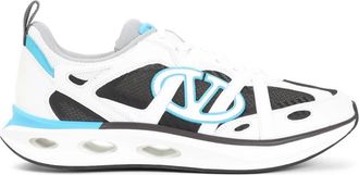 Valentino Garavani Witte Leren Sneakers Stijlvol Comfortabel - Heren - Sneakers - Veelkleurig - 42 EU - Leer - Schoenen