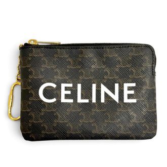 Celine Brown Canvas Coin Purse/Coin Case (Pre-Owned)