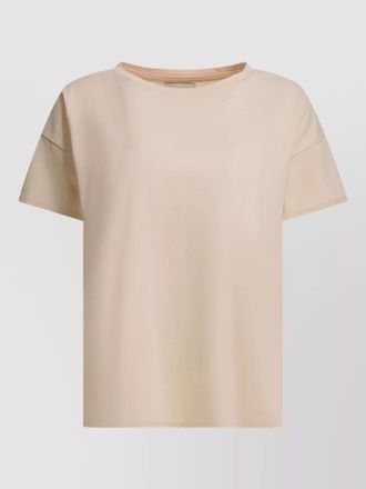 Loulou Studio short sleeve round neck t shirt side slits