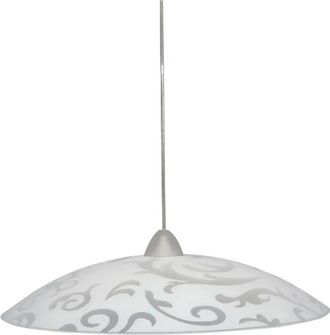 Energy L&aacute;mpara Colgante Melissa 50 Cm, Vidrio Transparente Y Blanco