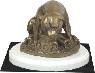 OEM American Staffordshire Terrier, Amstaff, Amstaf I - Estatuilla De Perro, Figura Sobre Base Blanca, Trofeo Para Exposici&oacute;n De Perros De Art-dog